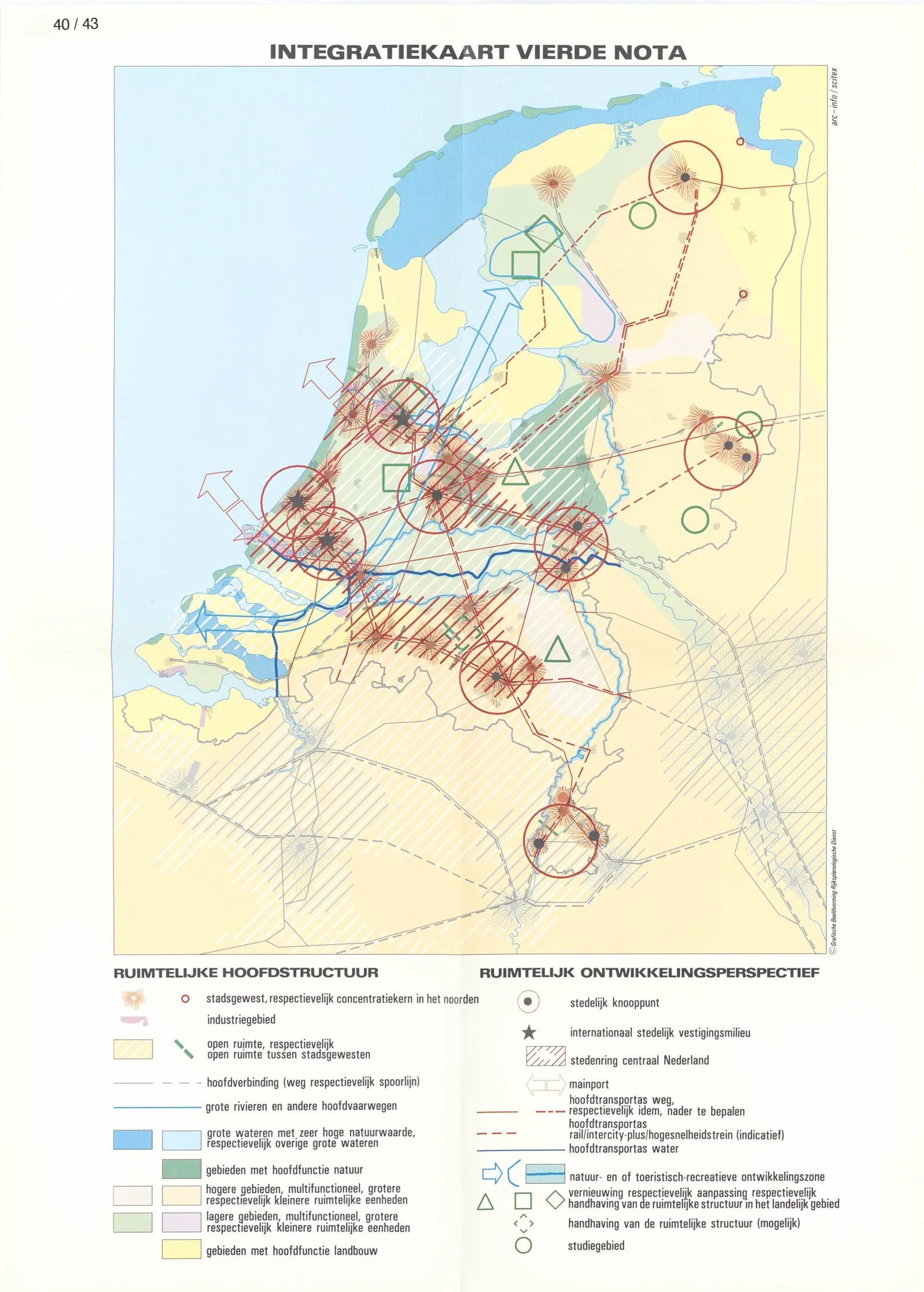Official map from the Vierde Nota over de Ruimtelijke Ordening (Fourth National Policy Document on Spatial Planning), the policy document that framed the VINEX expansion programme - showing the nation