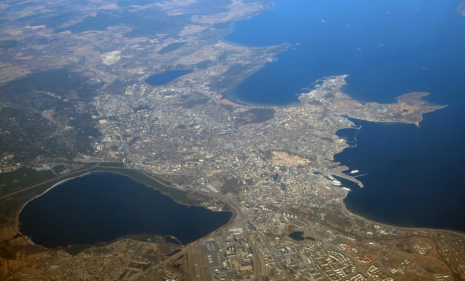 Aerial view of Tallinn, Estonia (2022)