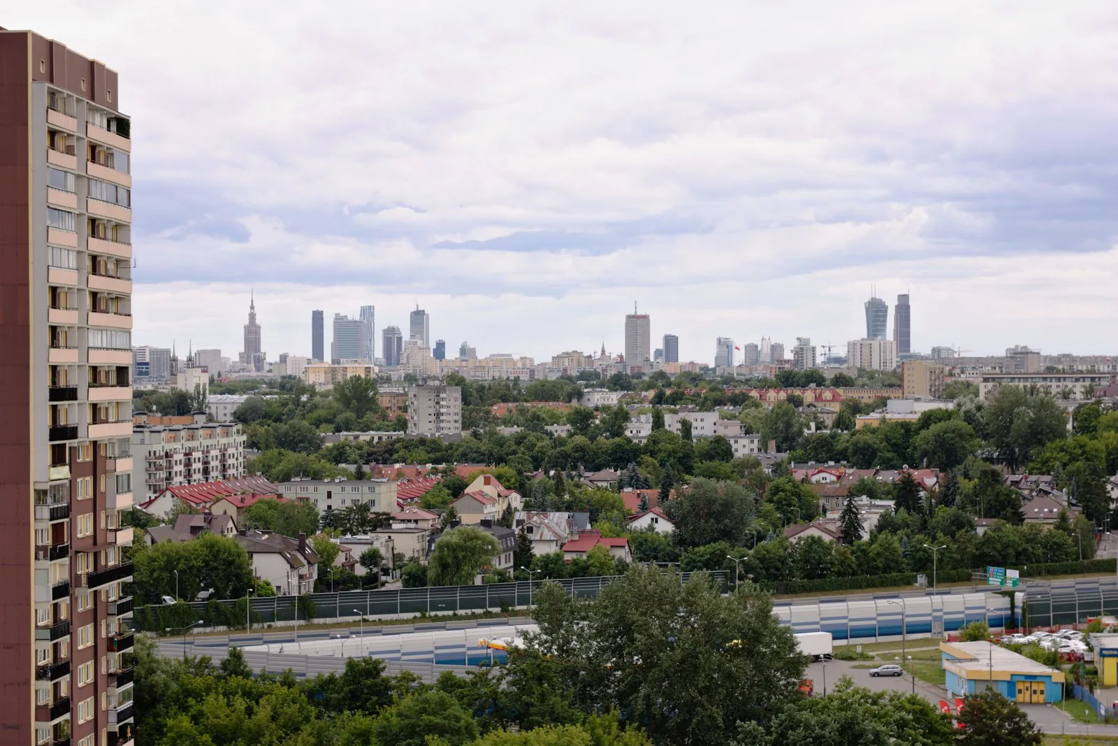 Panorama of Warsaw's centre, representing the spatial plan.
