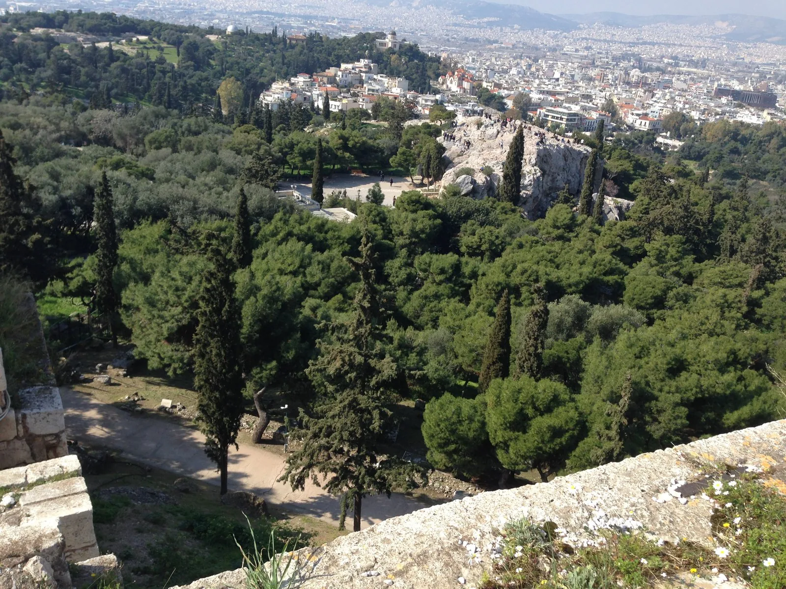 Elevated panorama of Athens from the Acropolis, capital city of the Athens Strategic Plan 2030.