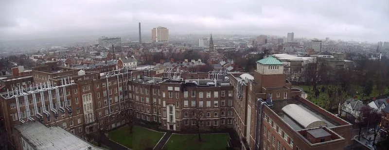 Elevated panorama of Belfast, the city covered by the Belfast Agenda.