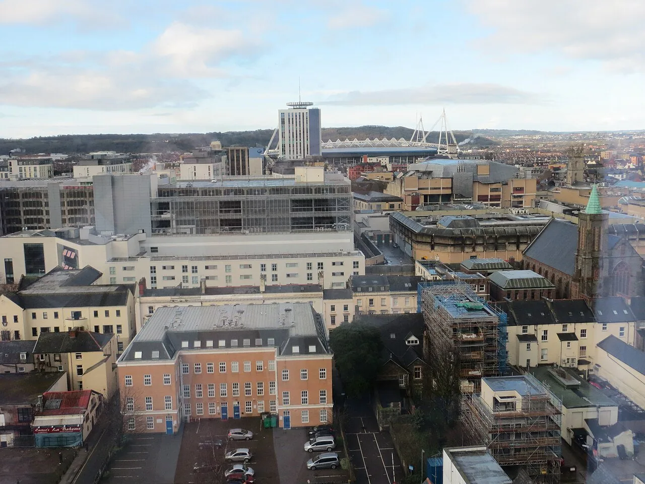 Aerial view of Cardiff, the city covered by the Local Development Plan.