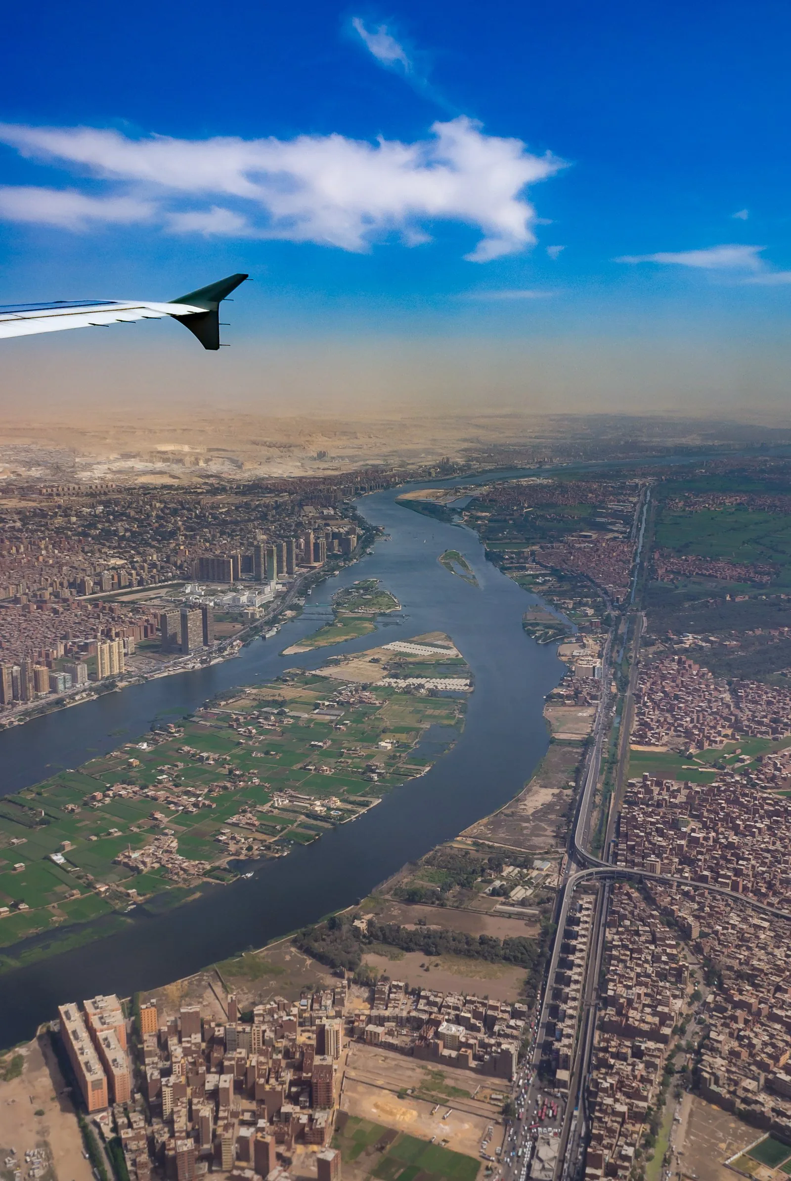 Aerial view over Cairo, Egypt