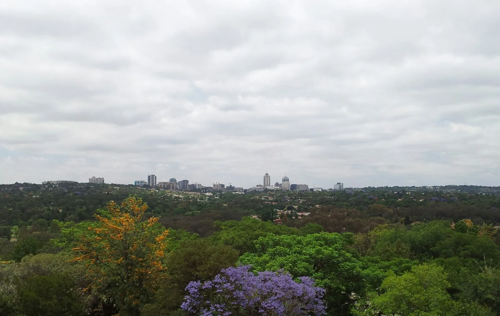 Aerial view of Johannesburg, the city of the Spatial Development Framework 2040.