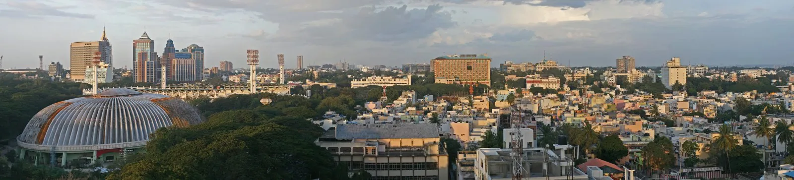 Panorama of the Bengaluru (Bangalore) cityscape.