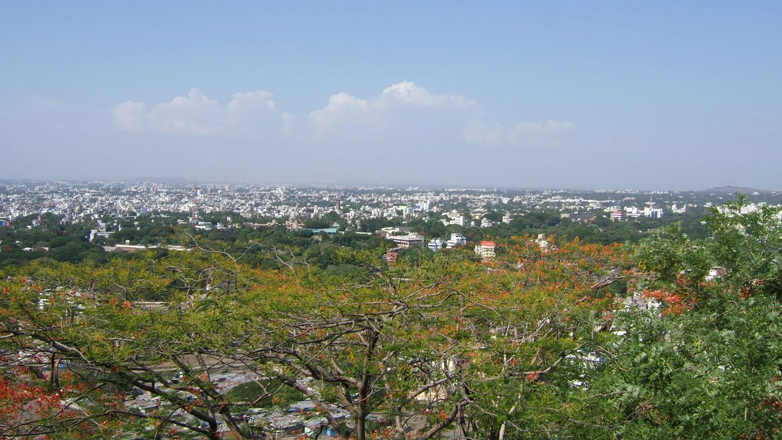 Aerial view of Pune, Maharashtra.