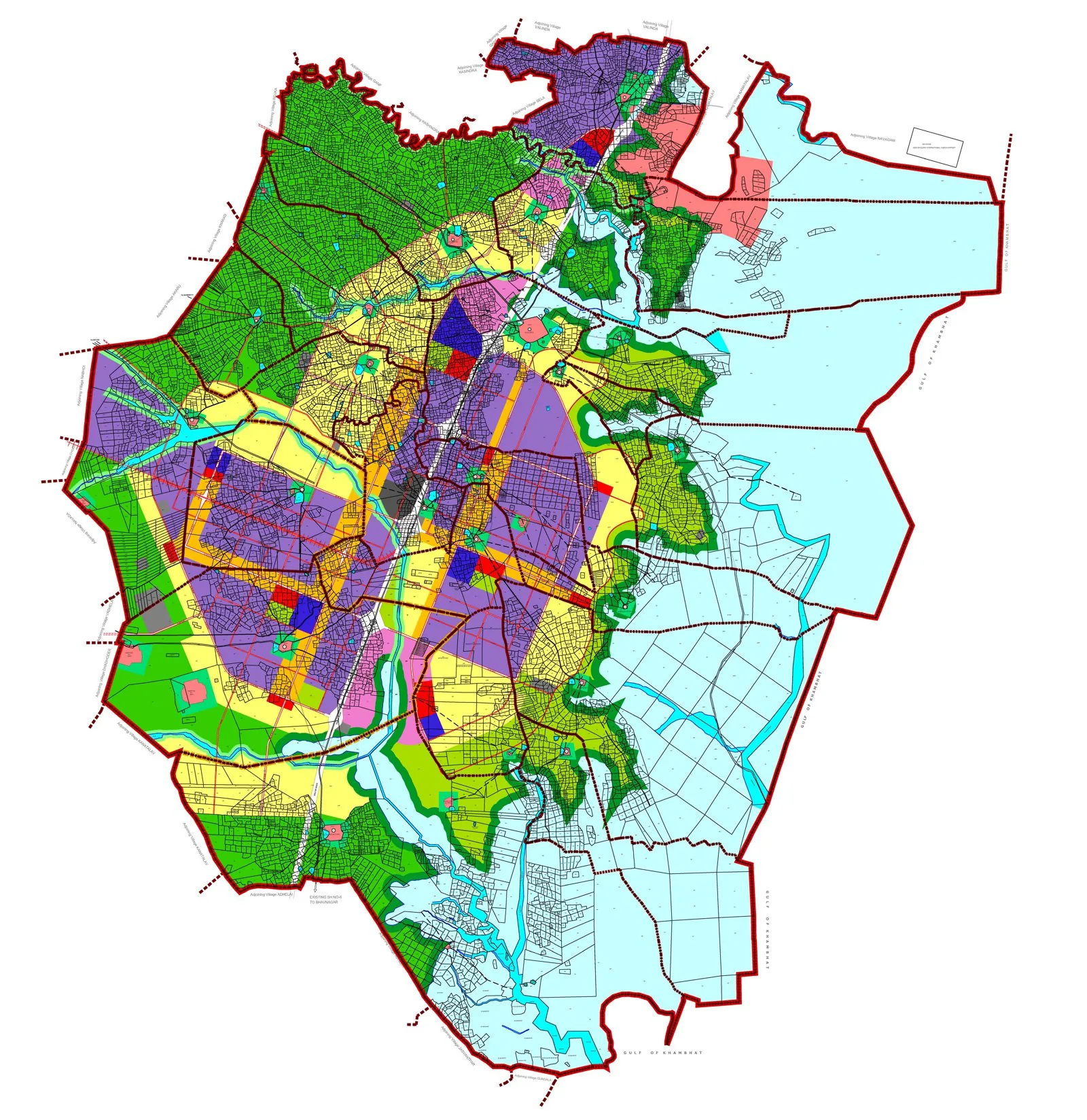 Proposed land-use plan for Dholera Special Investment Region (SIR), Gujarat.
