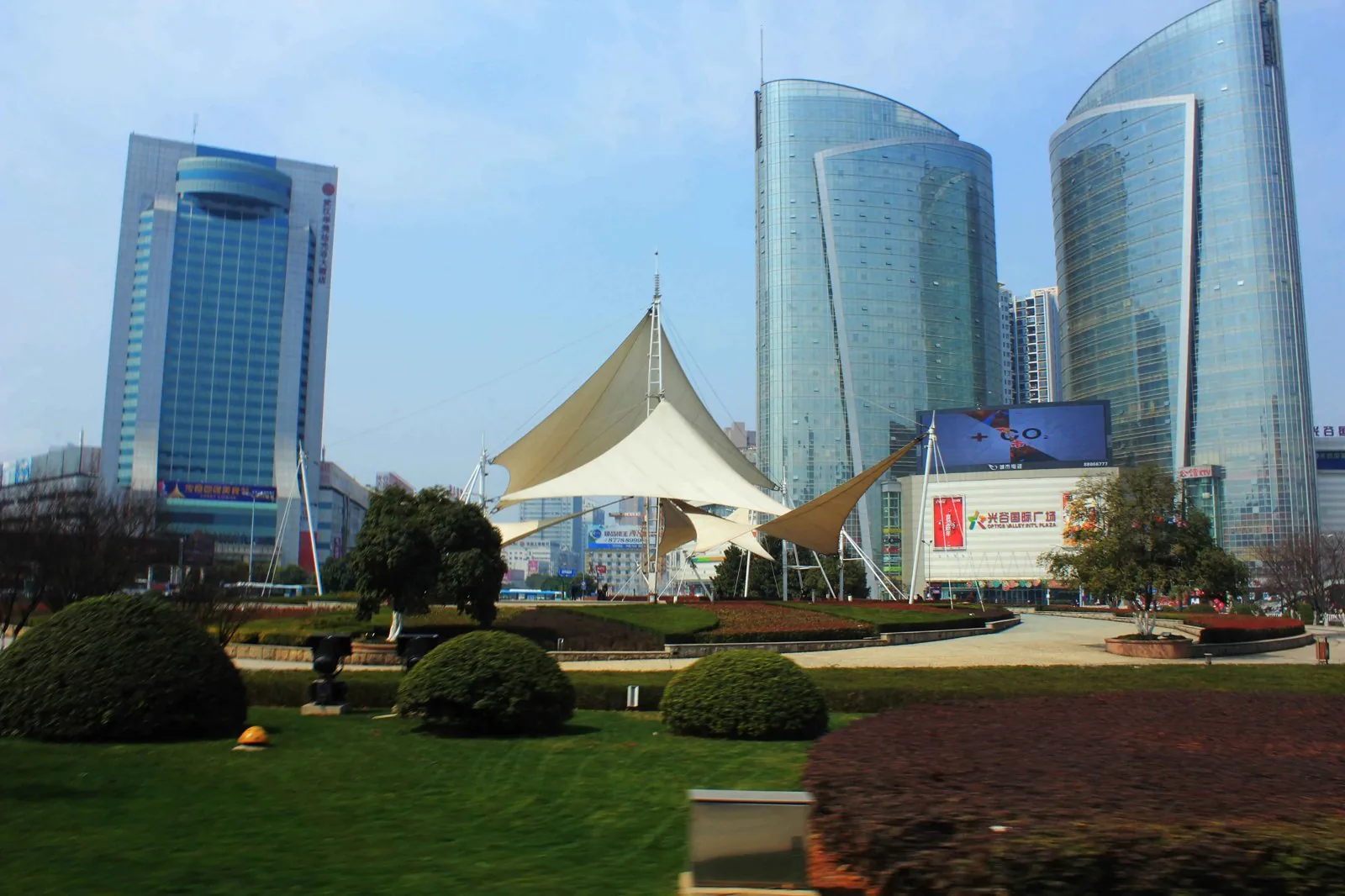 Optics Valley Square (Guanggu), the central node of Wuhan's East Lake High-Tech Development Zone / Optics Valley