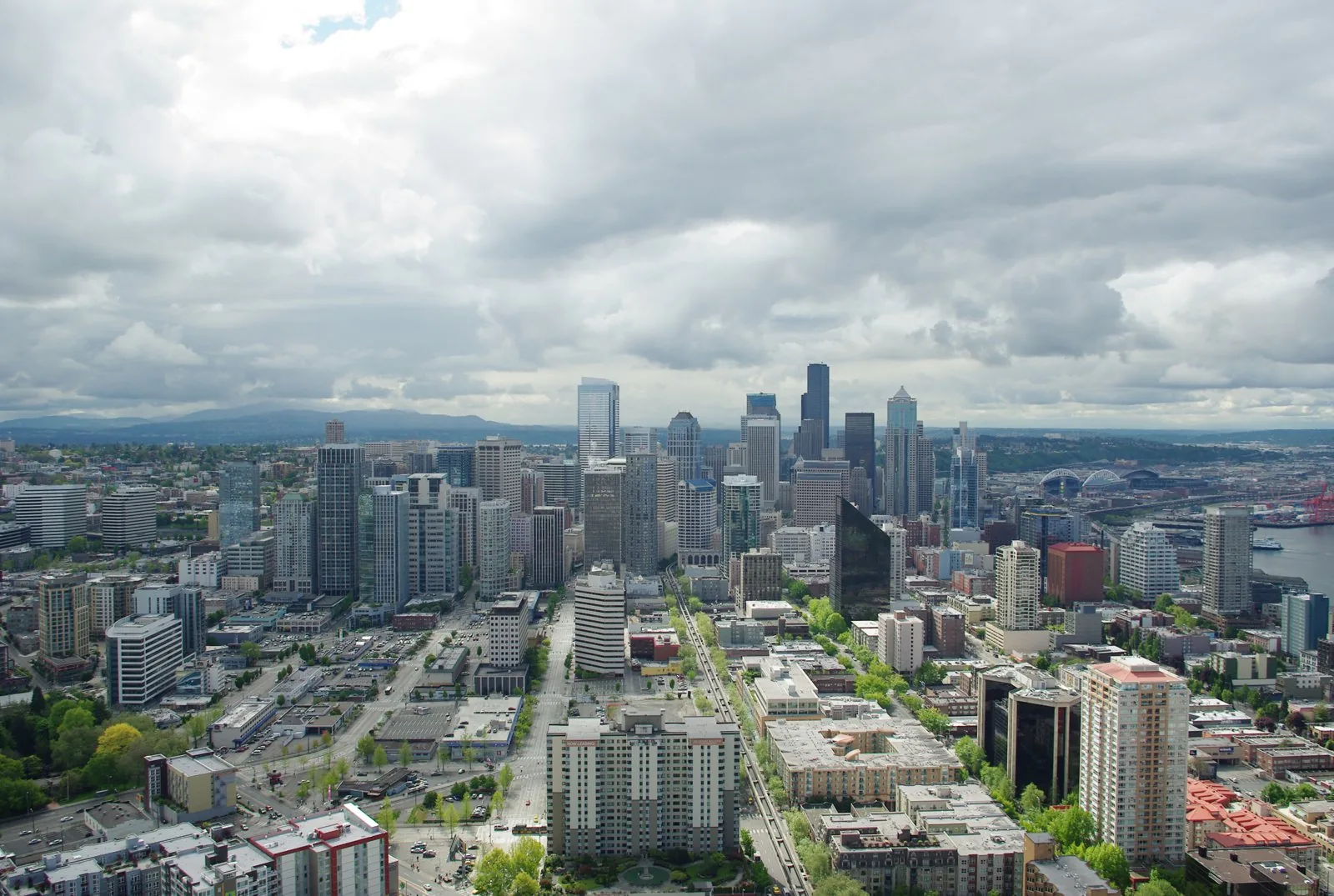 Downtown Seattle skyline viewed from the Space Needle