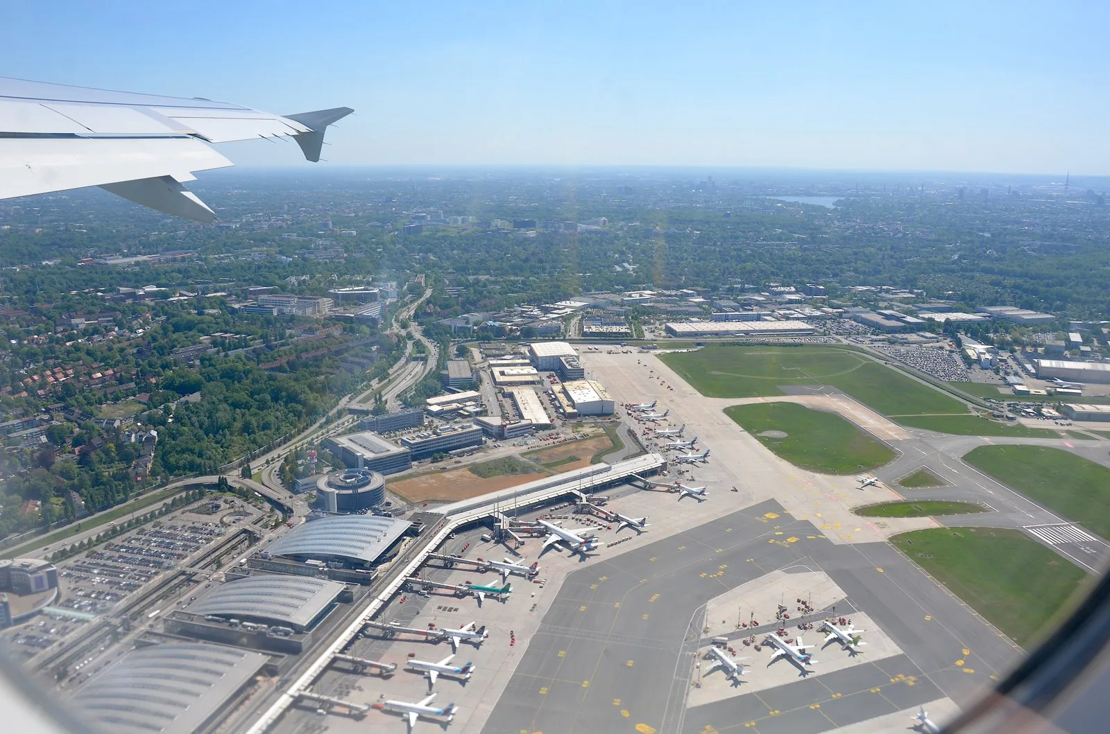 Aerial view over Hamburg