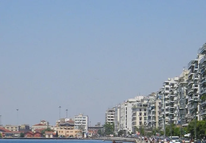 Elevated view over the Thessaloniki seafront