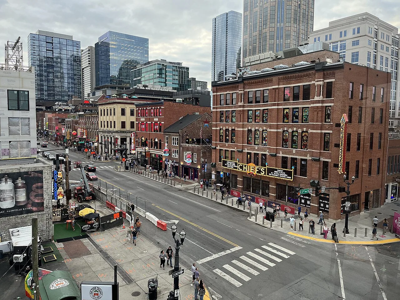 Lower Broadway, downtown Nashville, the core served by the nMotion transit plan and NashvilleNext.
