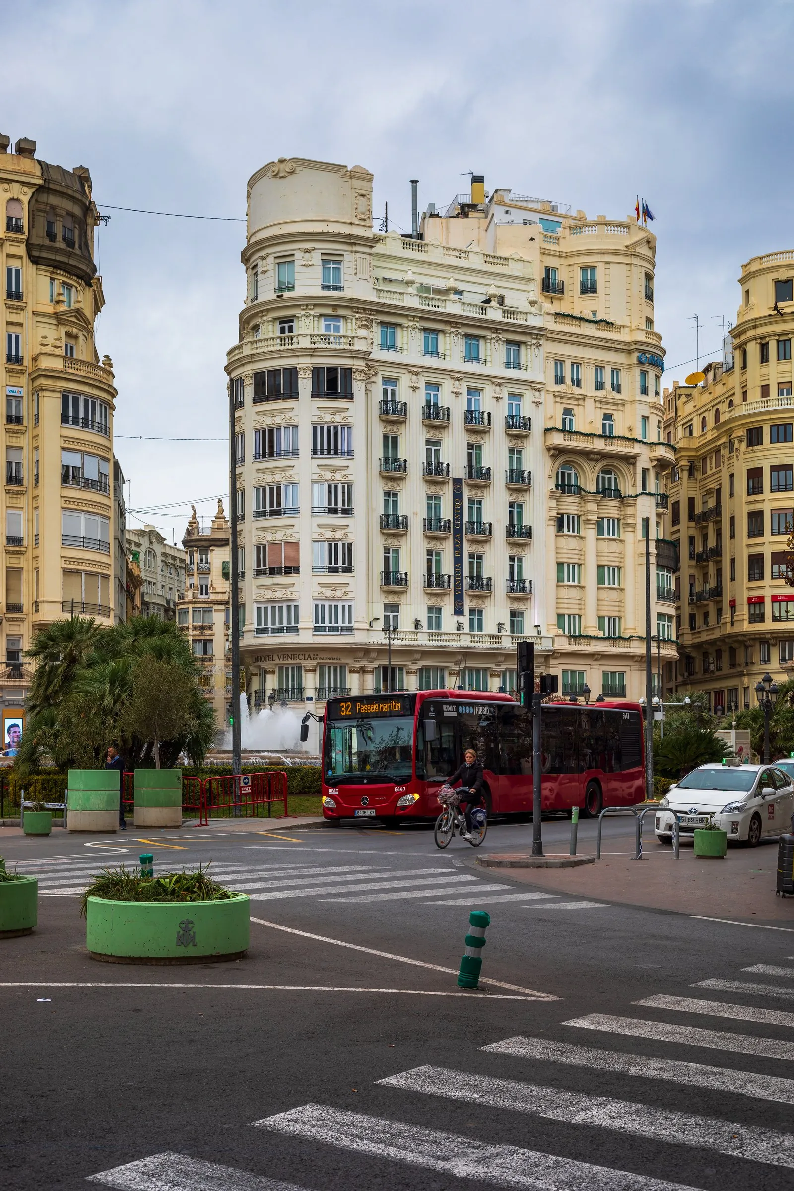 Elevated view over Plaça de l'Ajuntament, Ciutat Vella, Valencia (2024)