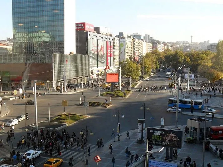 Elevated view over the Kizilay district of Ankara