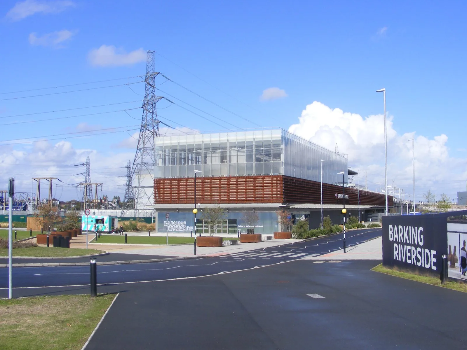 Barking Riverside Overground station, opened to serve the Barking Riverside masterplan.