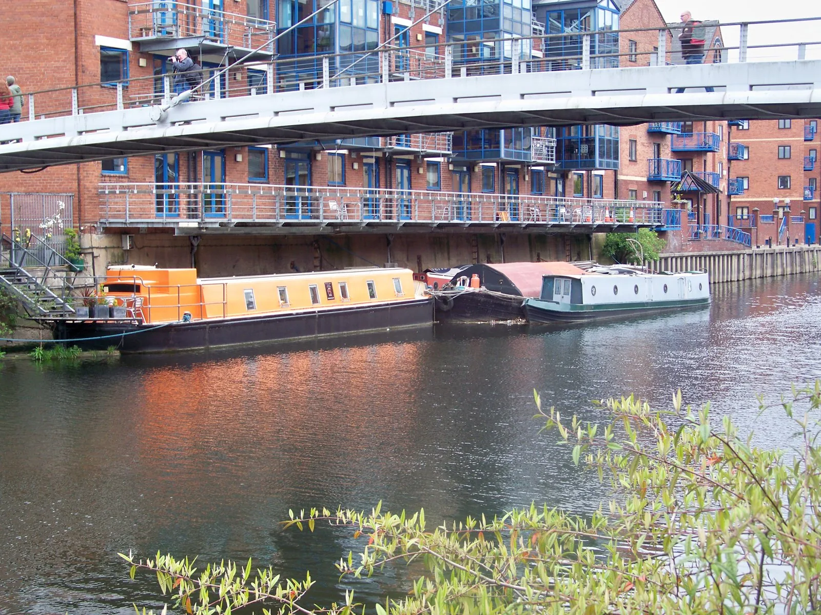 The River Aire from the South Bank, Leeds, the area of the South Bank Regeneration Framework.