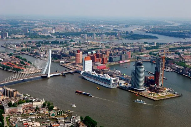 Urban design plan (stedenbouwkundig plan) for Kop van Zuid, Rotterdam, redeveloping the former harbour as an extension of the city centre across the Maas.