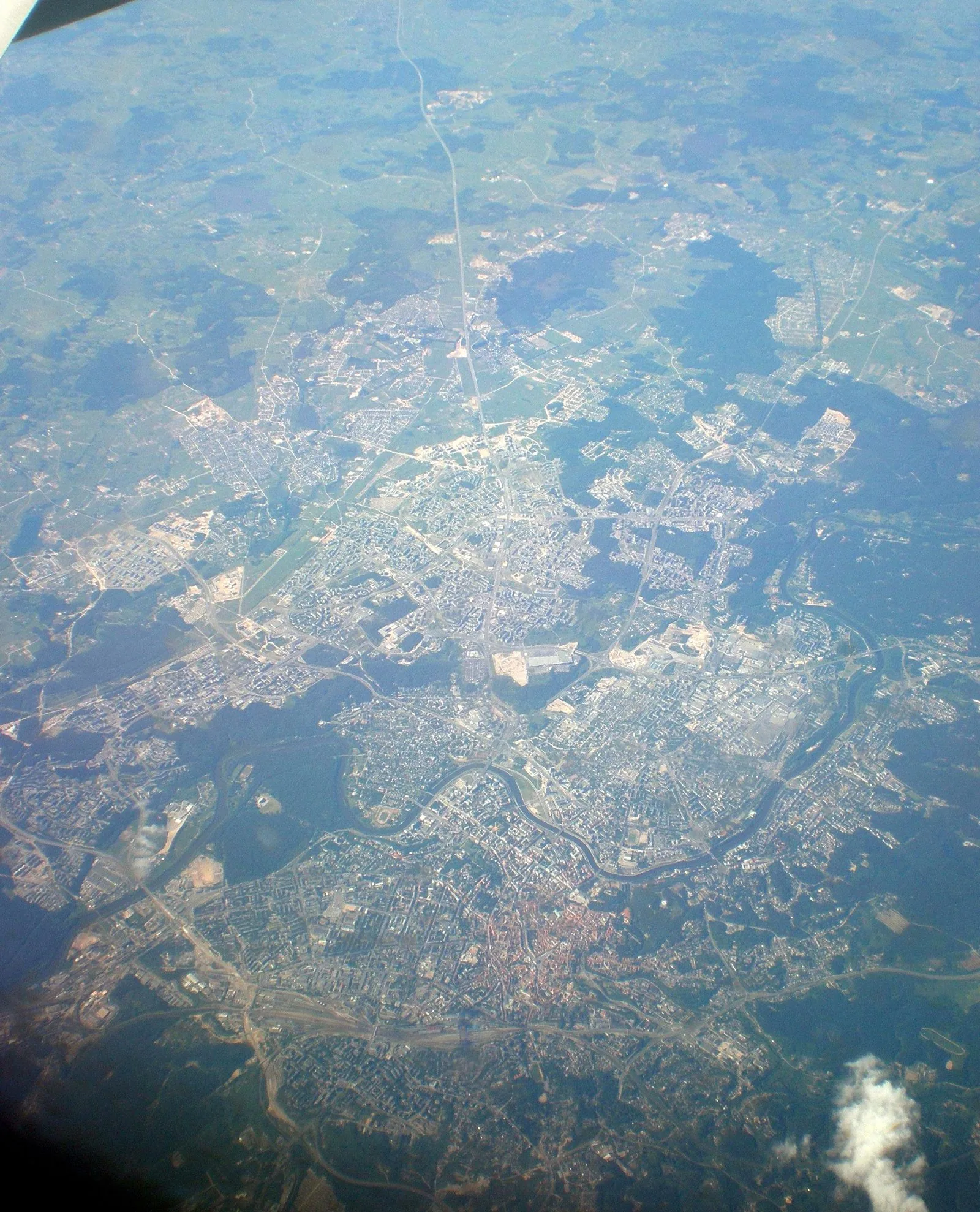 Aerial view of Vilnius, Lithuania.