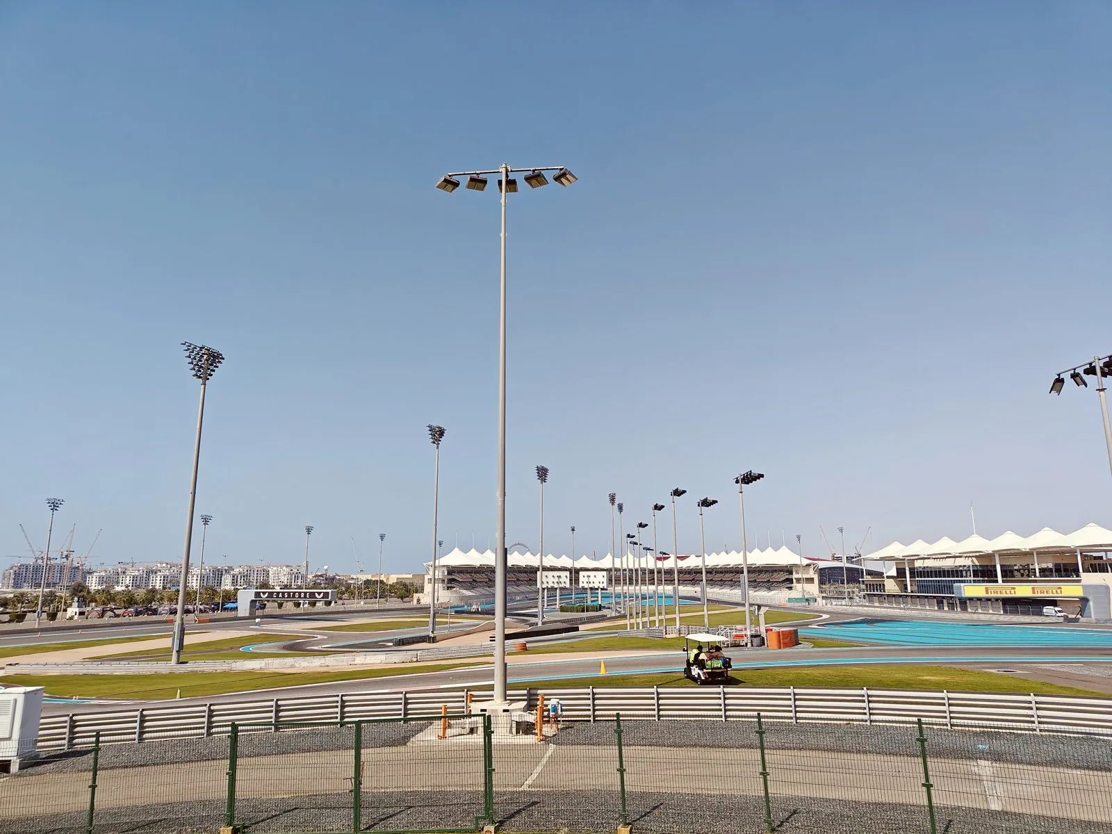 Yas Marina Circuit grandstand, a centrepiece of the Yas Island masterplan.