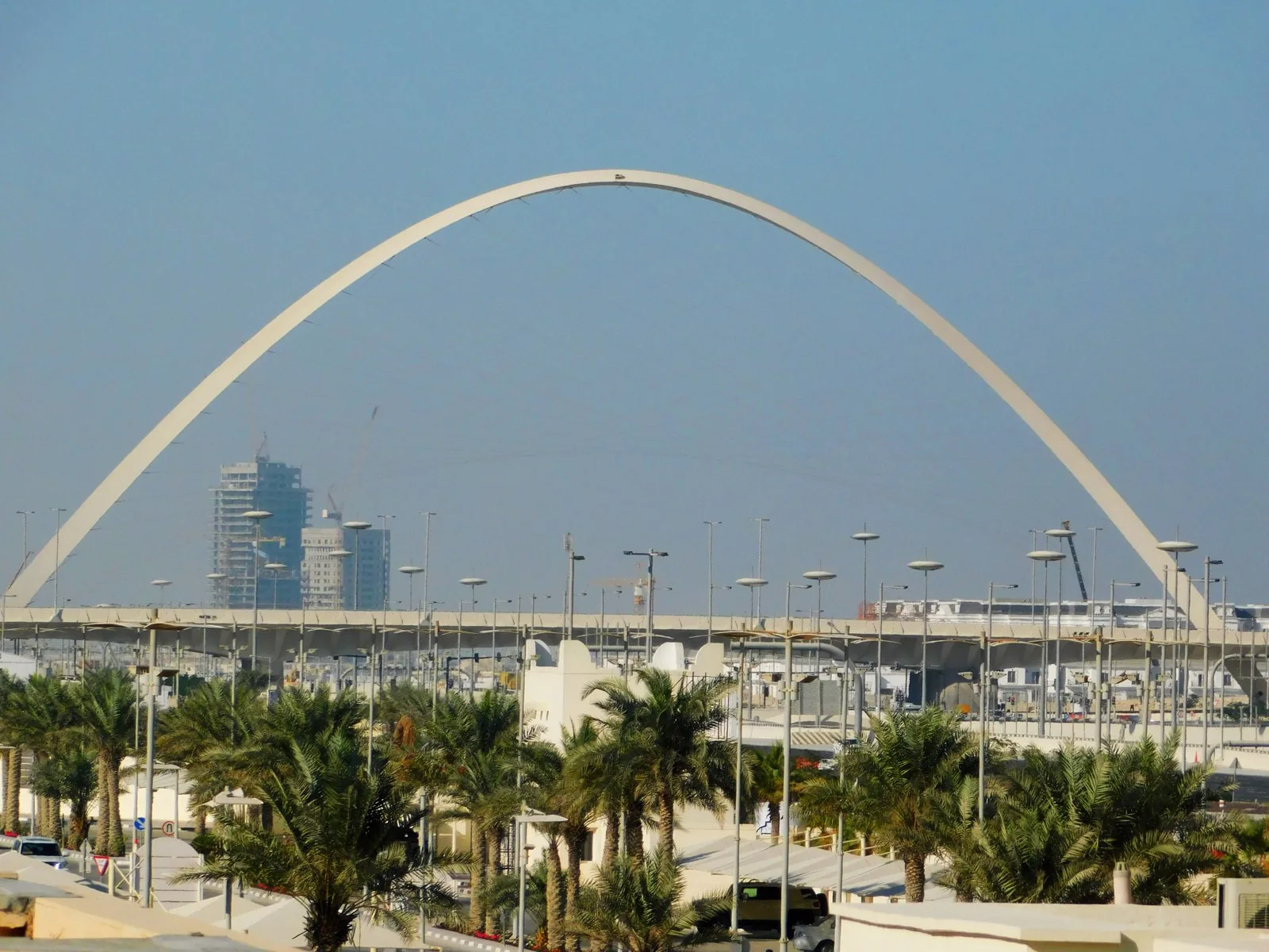 Lusail Marina interchange arch, a planned gateway structure.