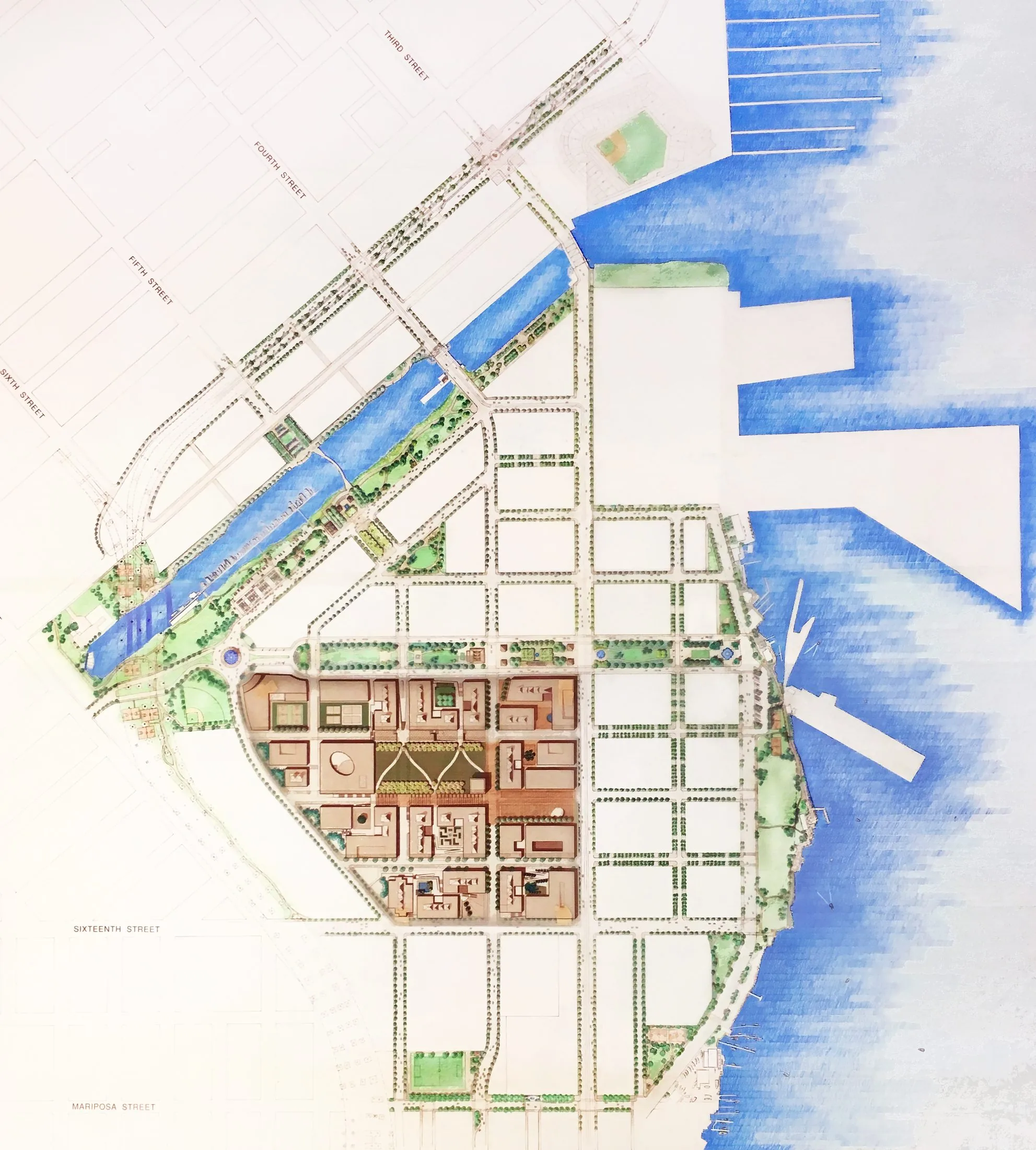 Mission Bay Master Plan, San Francisco — illustrative master plan drawing