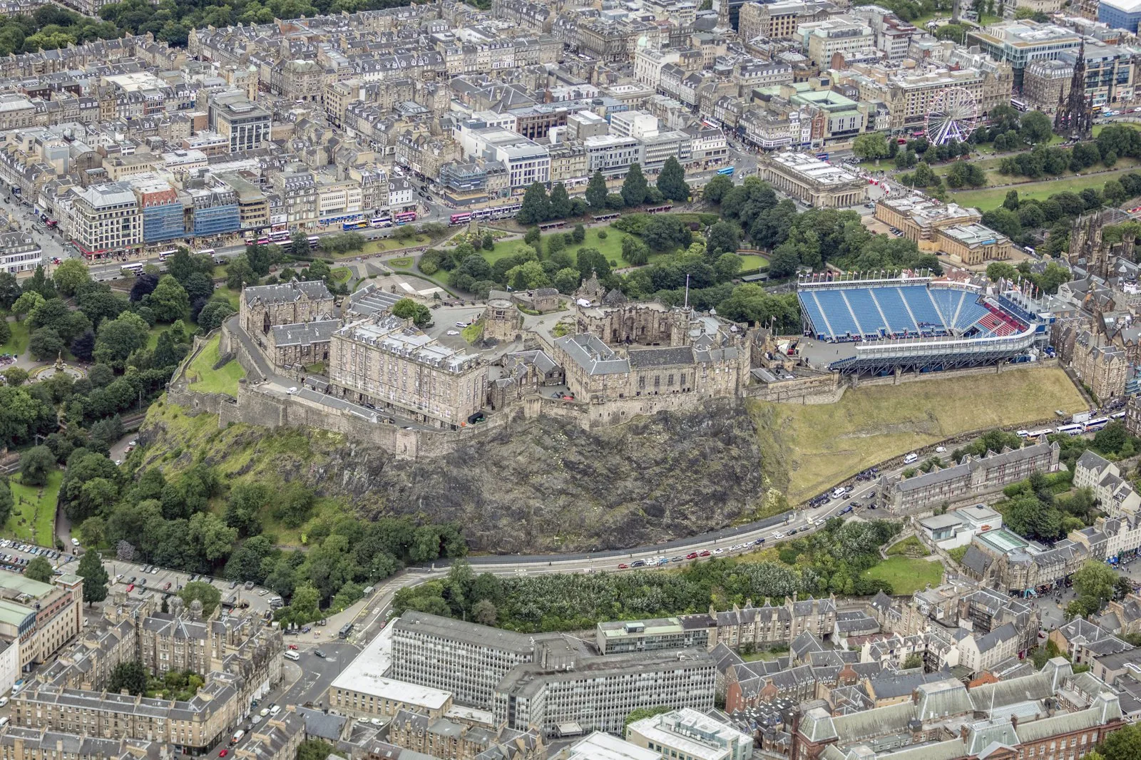 Aerial view of Edinburgh Castle, Scotland - representative image for the Scotland-wide National Planning Framework 4