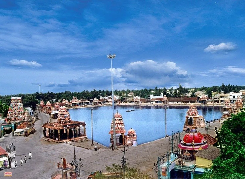 The Mahamaham tank at Kumbakonam, the ritual centre around which the temple town is organised.